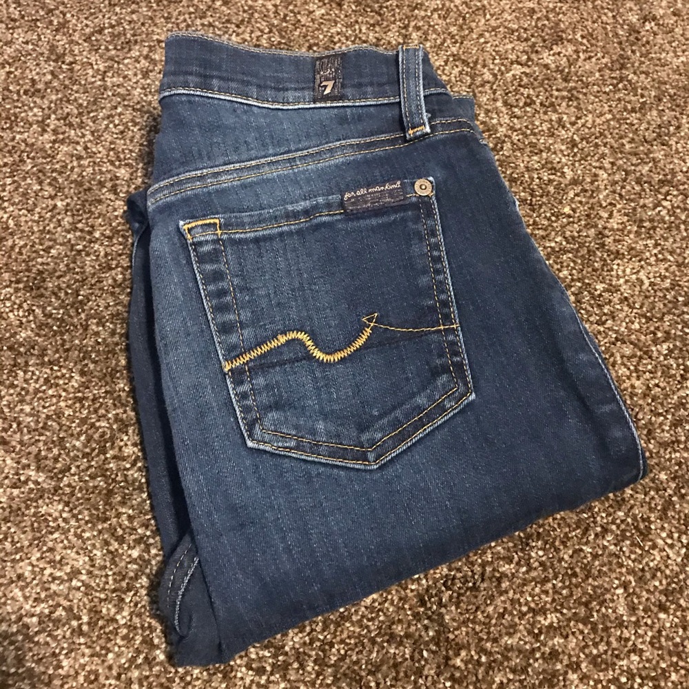7 for all mankind distressed skinny jeans